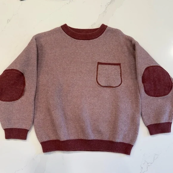 Zara Green and Burgundy Crewneck Sweaters - Picture 4 of 9